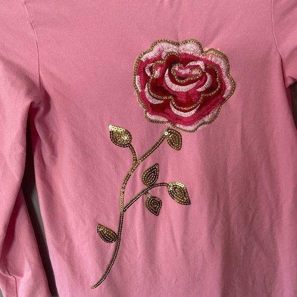 Kate Spade Girls Bubblegum Pink Embroidered Rose Dress - Picture 4 of 11